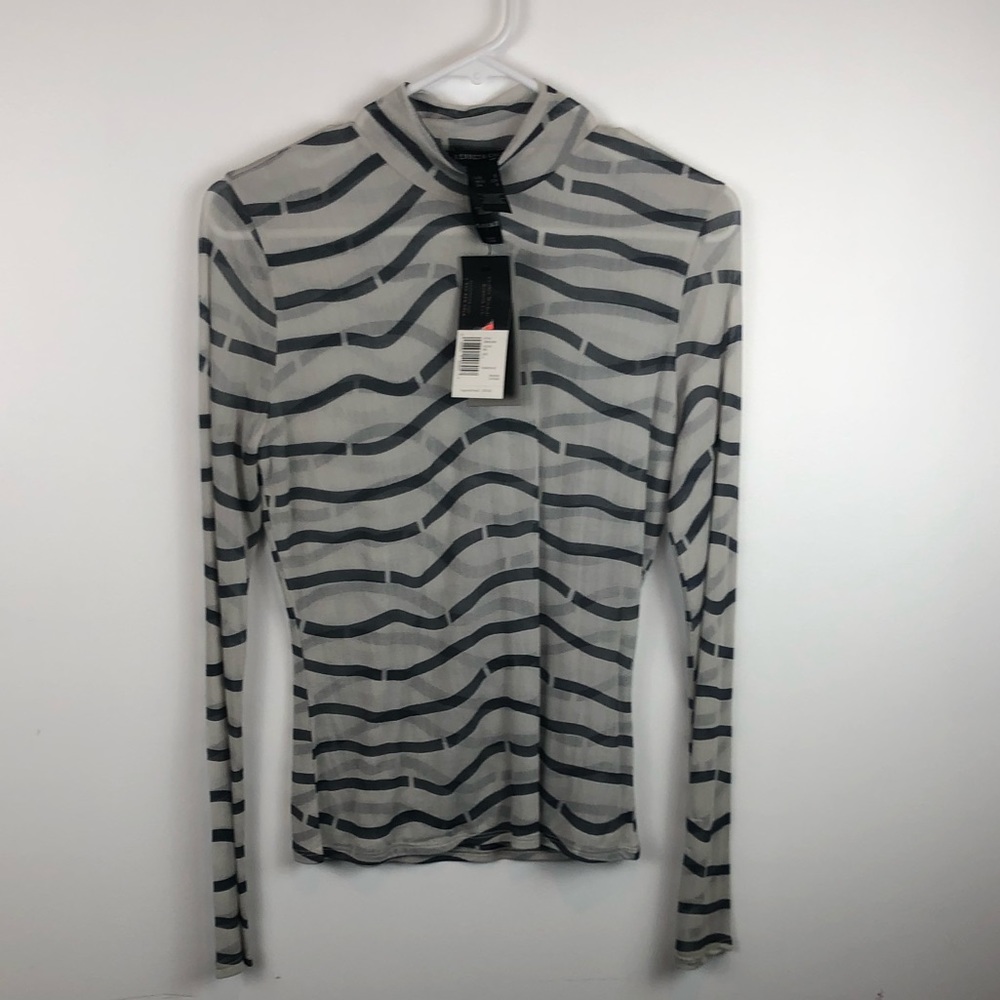 Kenneth Cole: Trim Mock Neck top